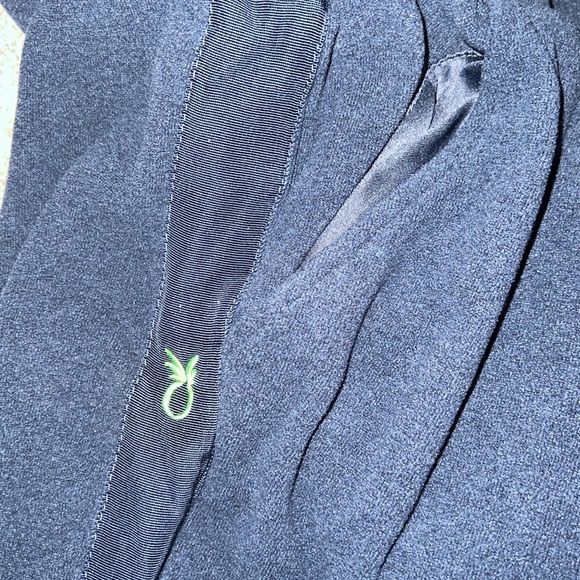 Dudley Stephens navy terry joggers with grosgrain detail on legs and has pockets - Picture 6 of 6